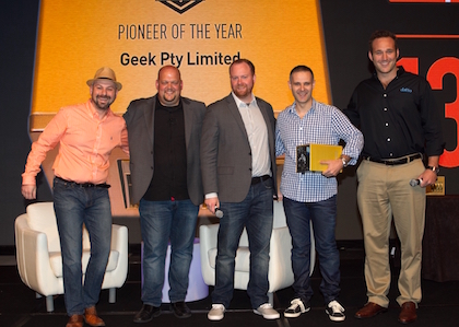 Datto  2016 awards (l-r) Jon Paior, Rob Rae, Austin McChord, Giovanni Tirimacco and James Bergl W.JPG