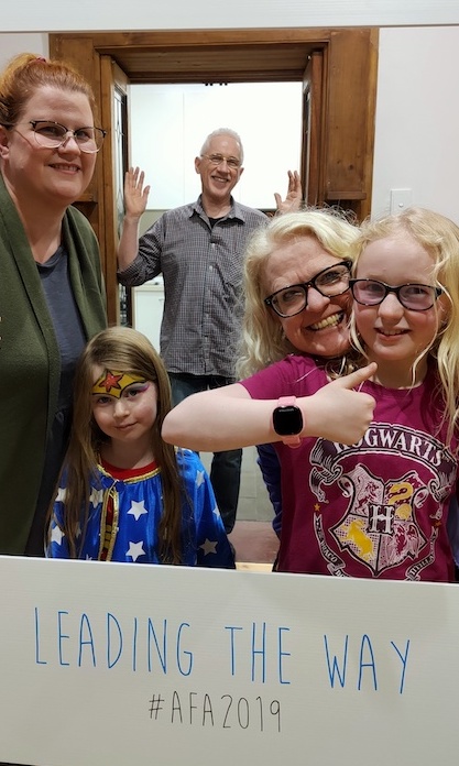 Albinism Fellowship members including AFA President Elizabeth Beales (right)