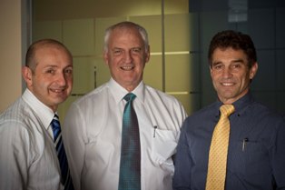 Daniel Sacchero (left), Jim Adams (centre) and Mark Stecher (right)